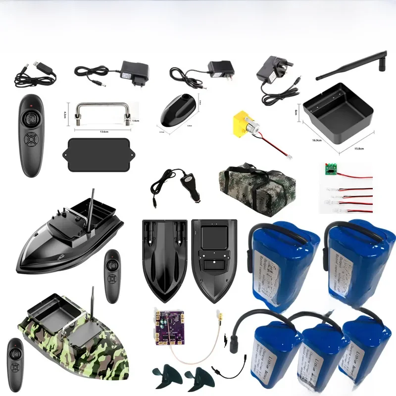 V050 V005 télécommande électrique RC appât de pêche bateau pièces de rechange accessoire 7.4V 6800Mah 13600Mah batterie/lame/moteur/récepteur