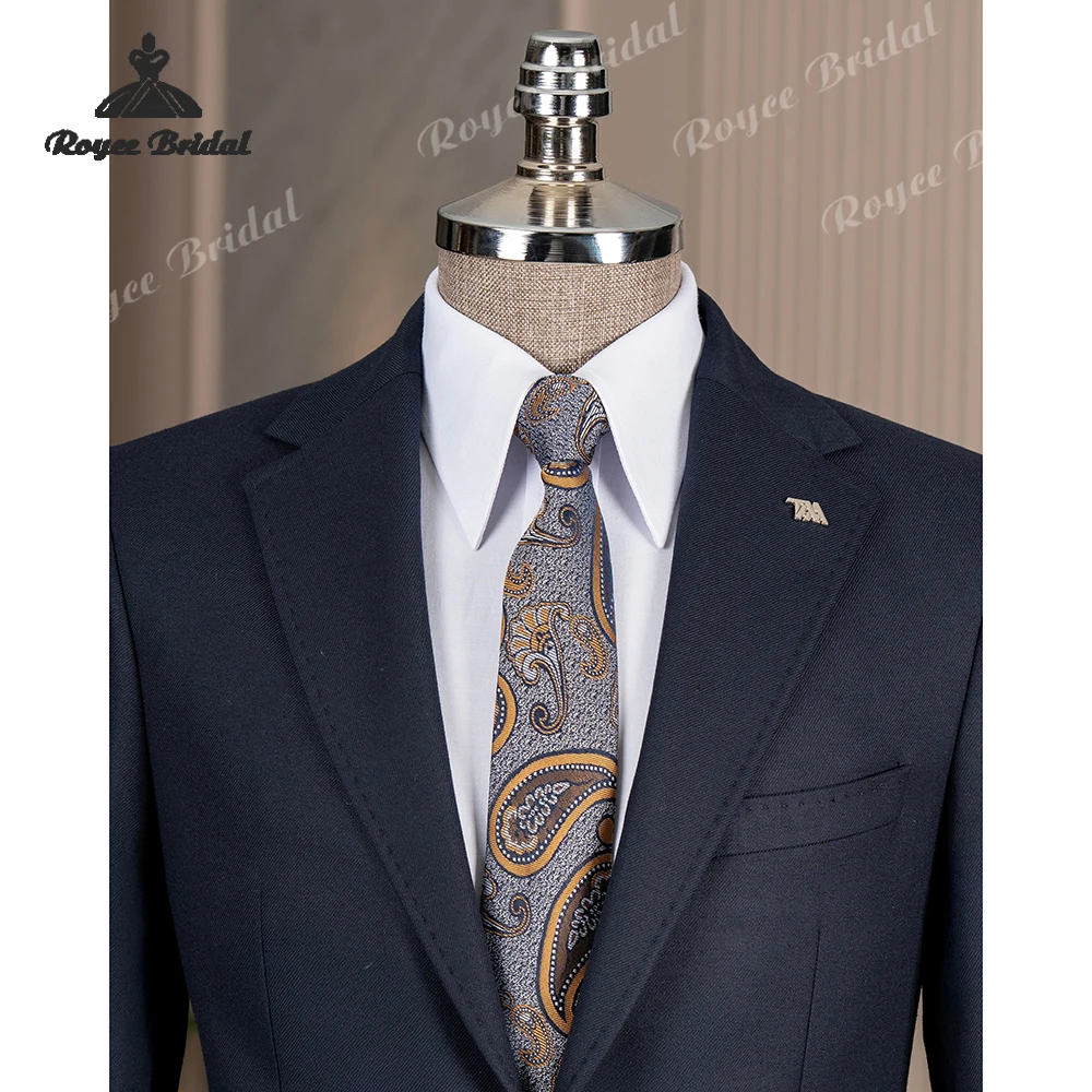 Two Piece Single Breasted Notch Lapel Men's Wedding Suit 2026 Business Evening Suit Customized trajes para hombre
