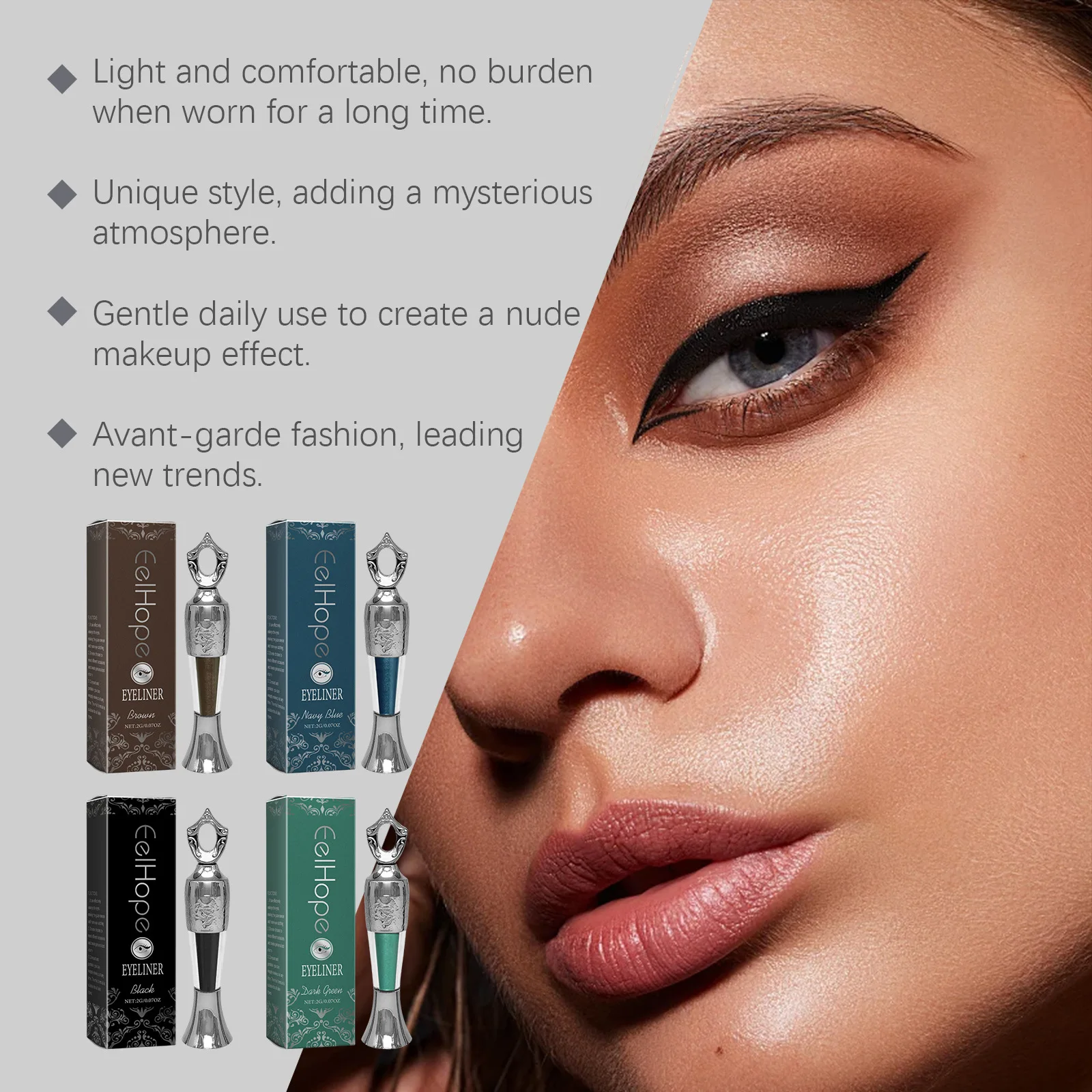 Eelhoope 2 جرام ماكياج ملون كحل حجم السفر دائم مقاوم للماء لا لطخة ماكياج السلس ماتي الجمال كحل ظلال العيون القلم