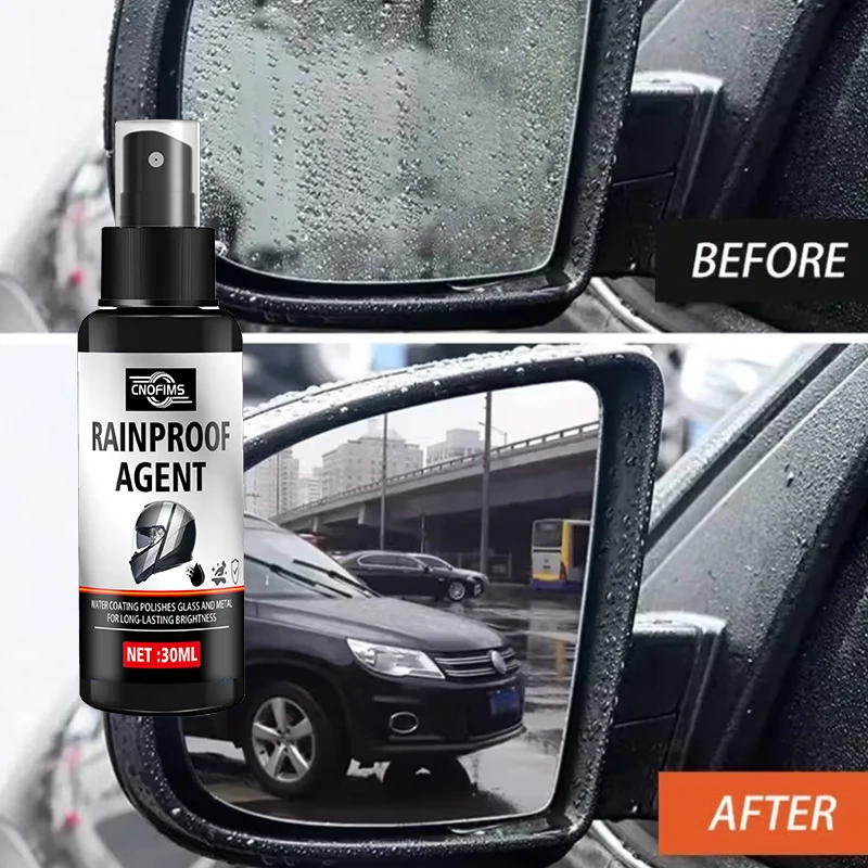 Motorcycle Helmet Rain Repellent Spray, Anti-Fog Coating for Helmet Visors, Windshields, Glasses and Bathroom Mirrors