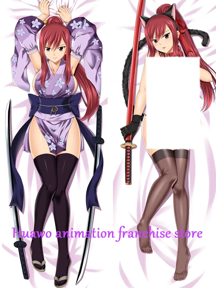 

Anime Dakimakura Pillow Erza Scarlet 2-Side Print Pillowcase Hugging Body Cushion Cover Otaku Waifuristmas Decoration 2023