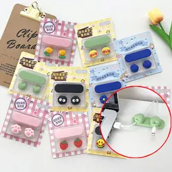 Universal Cartoon Magnetic Desk Phone USB Cable Organizer Wire Earphone Line Cord Protector Winder Clip Tidy Holder Management