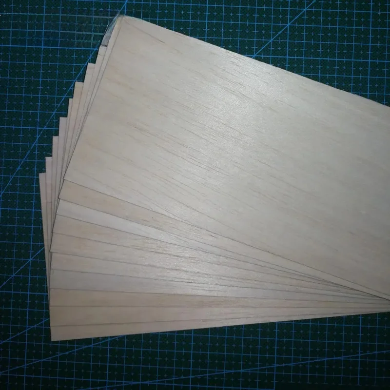 5 sztuk 300x100x0.75/1/1.5/2/2.5/3/4/5/6/7/8/9/10mm DIY materiał zabawki balsa rzeźba najnowsza płyta uniwersalna dla dzieci Model Making — zdjęcie 2