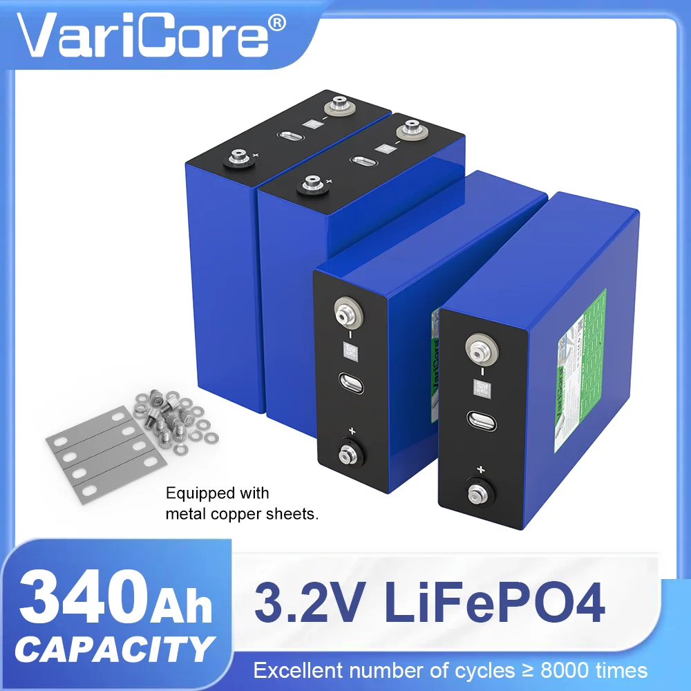 VariCore Grade A 3,2V 340Ah LiFePO4 Batteriezelle Lithium-Eisenphosphat für Solar-, Wohnmobil- und Elektrofahrzeug-Energiespeicher