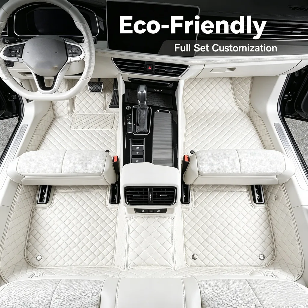 Tapis de sol de voiture personnalisés 5D, adaptés à la BMW X1 F48 2.0L 2015-2022, 5 places, imperméables, en simili cuir diamanté, faciles à laver, résistants aux taches, ensemble complet de protection pour l'intérieur de la voiture