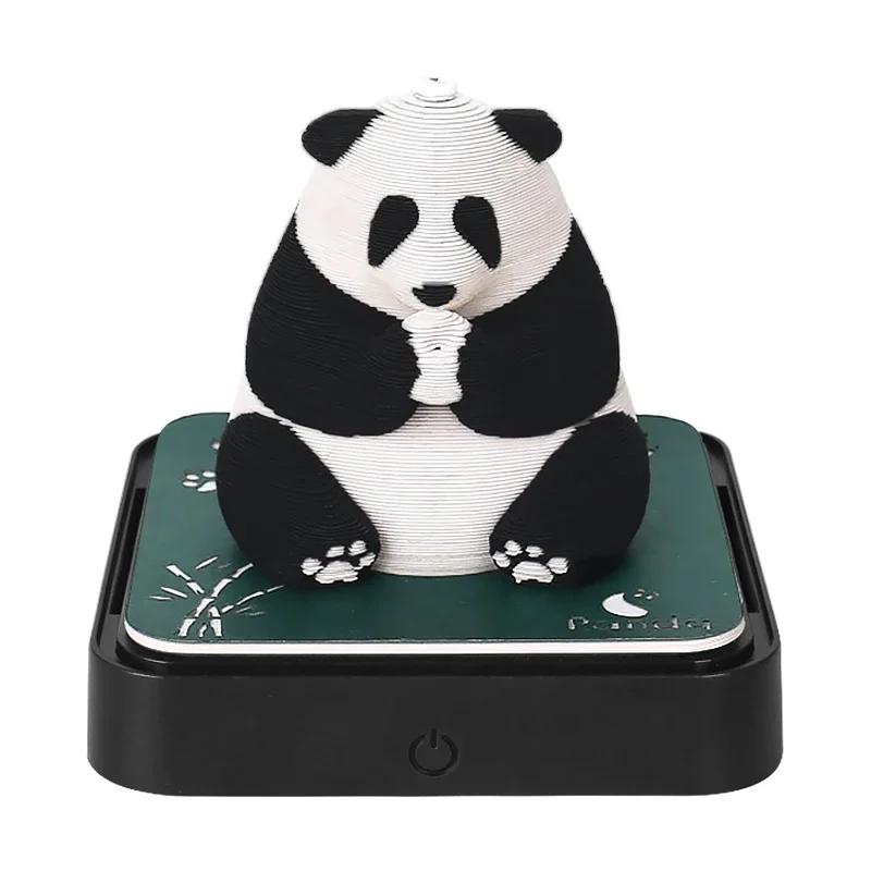 Omoshi roi Block Panda 3D Kalender 2025 3D Notizblock Block Notizblock Kawaii Notiz Papier Kunst