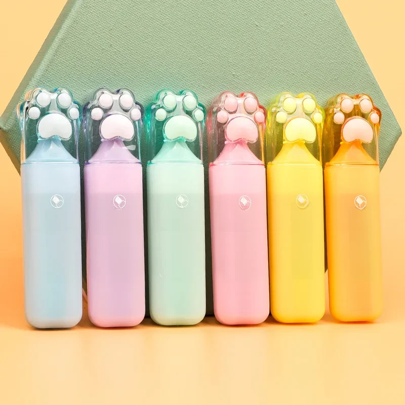 3/6 stücke kawaii Katze Klaue Pastellfarbe Text marker Zeichnung Graffiti Kunst Marker fluor zieren