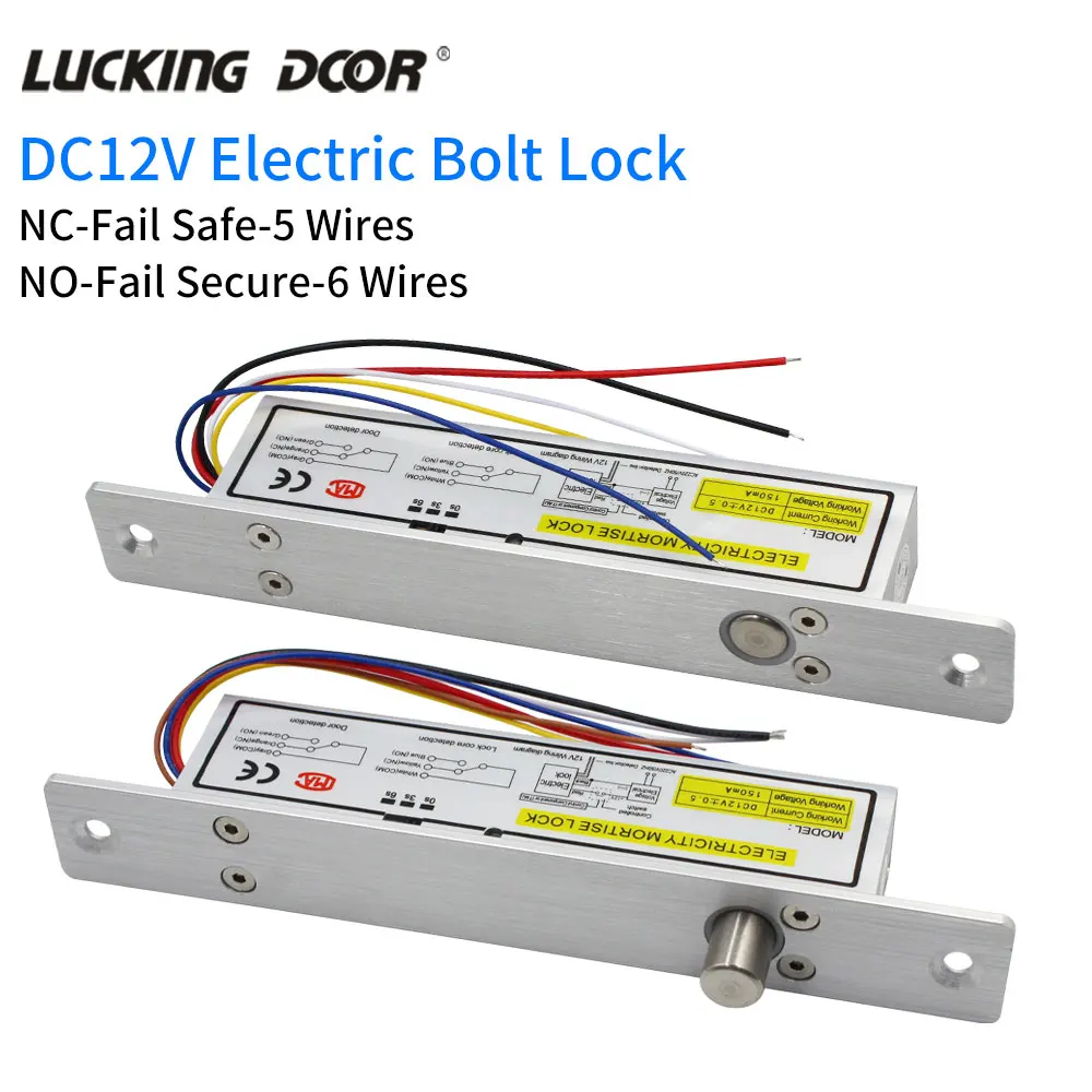 DC12V NC KEINE Elektronische Tropfen Bolt Lock Magnetischen Magnet Einsteckschloss Latch für Glas Holz Metall Secuirty Tür Access Control System