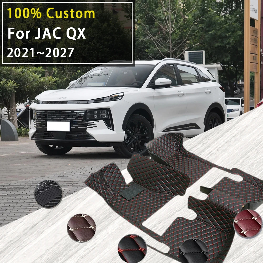 Car Floor Mats For Sehol Sol JAC QX 6 PHEV JS6 Sei 6 Pro 2021~2027 Leather Carpet Foot Cover Floor Rug Car Accessories 2025 2026