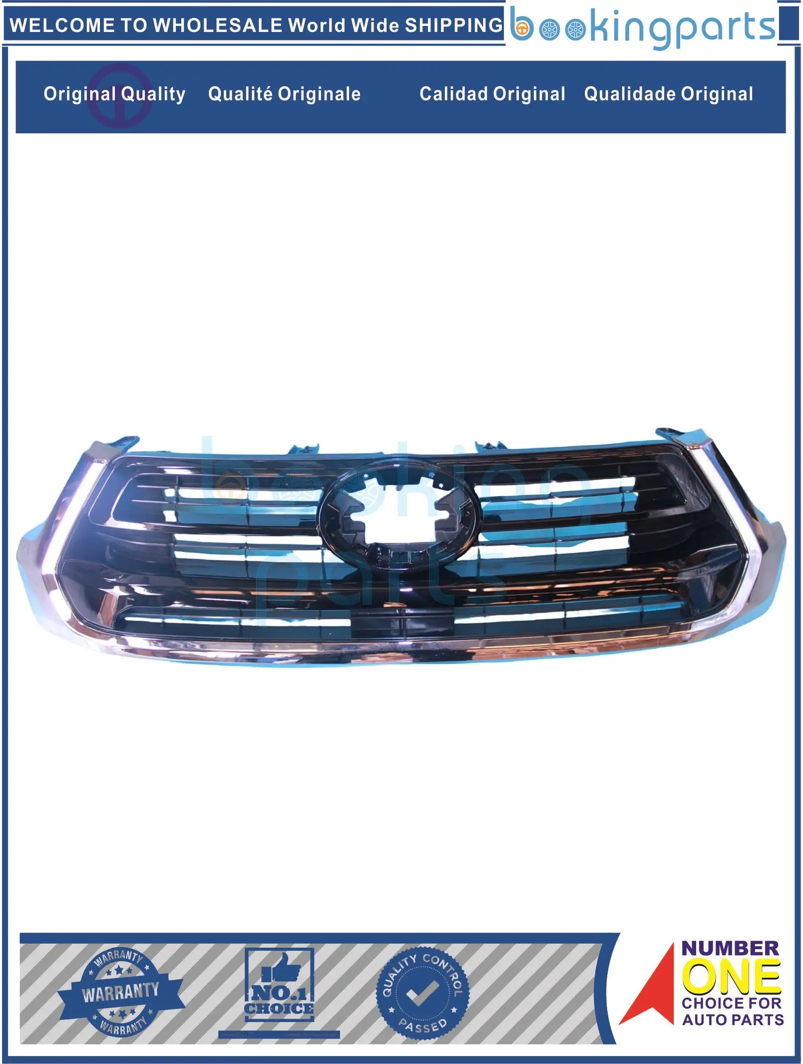 Grille For TOYOTA HILUX/REVO 20 [CHROME/BLACK/BKG ], 53100-0KG60,531000KG60,TYG387 NA,TYG387NA