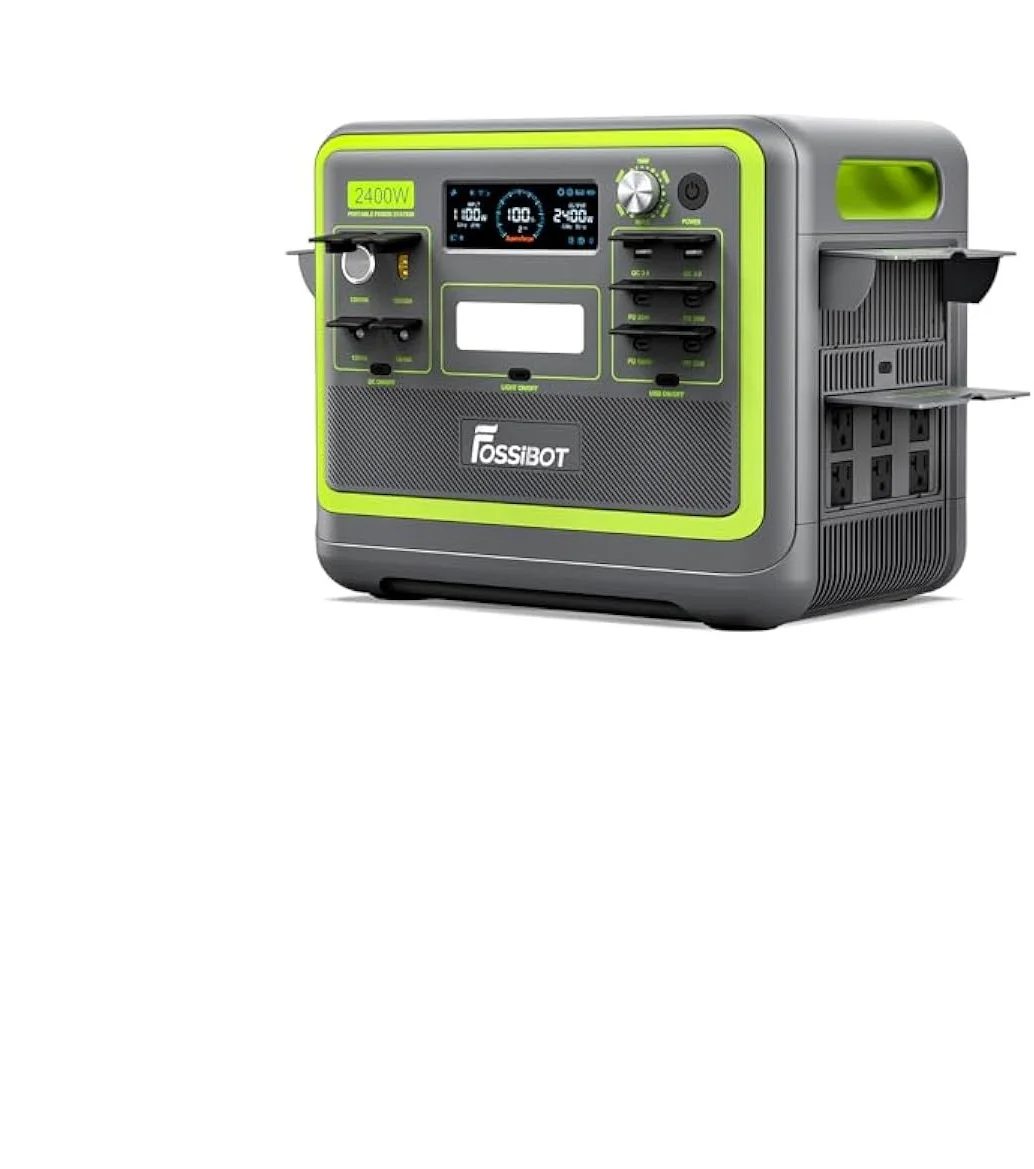 100% QUALITY CONTROL ON FOSSiBOT F2400 Portable Power Station 2400W (4800W Peak) 2048Wh LiFePO4 Battery Solar Generator 1100W AC 500W Solar.@ New Sales