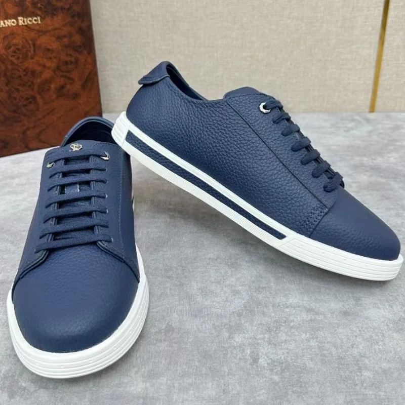 

Men's high-end crocodile-patterned cowhide luxury casual sports shoes