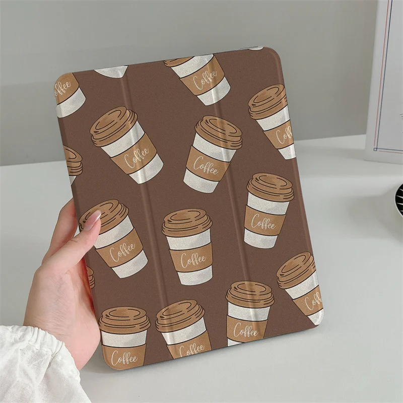 

Cute Coffee Case For iPad Pro 11 inch Air 2024 iPad Air 5/4 10.9 10th 5/6/7/8 10.2 9.7 inch Air3 10.5 mini 6/5/4 Cover Cases