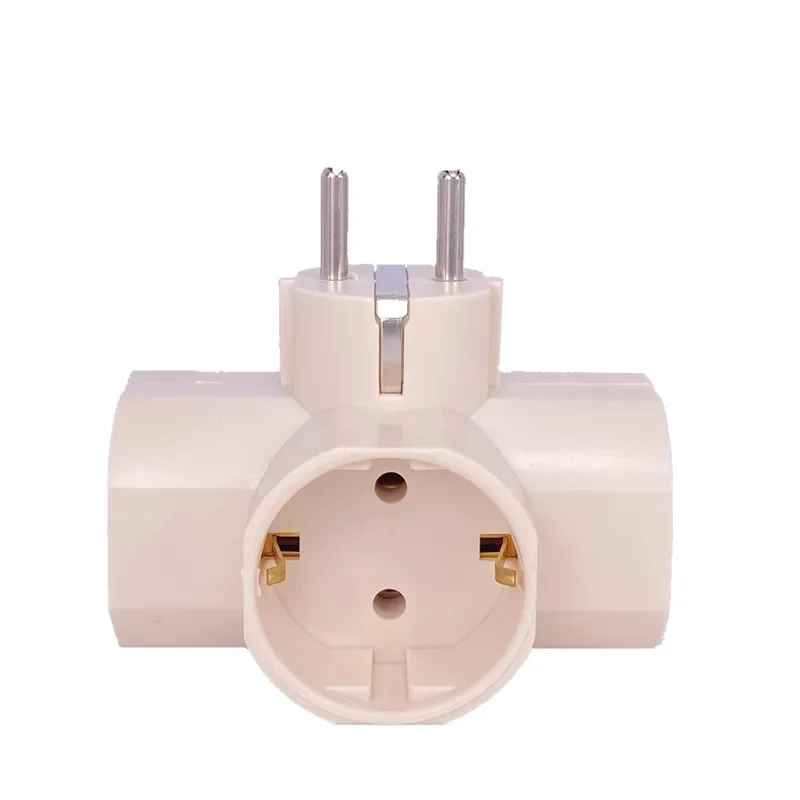 Bolantedz Europäischer Typ-Konvertierungsstecker, 1 auf 3-Wege, EU-Standard-Netzteil, Steckdose, 16 A, Reisestecker, AC 250 V