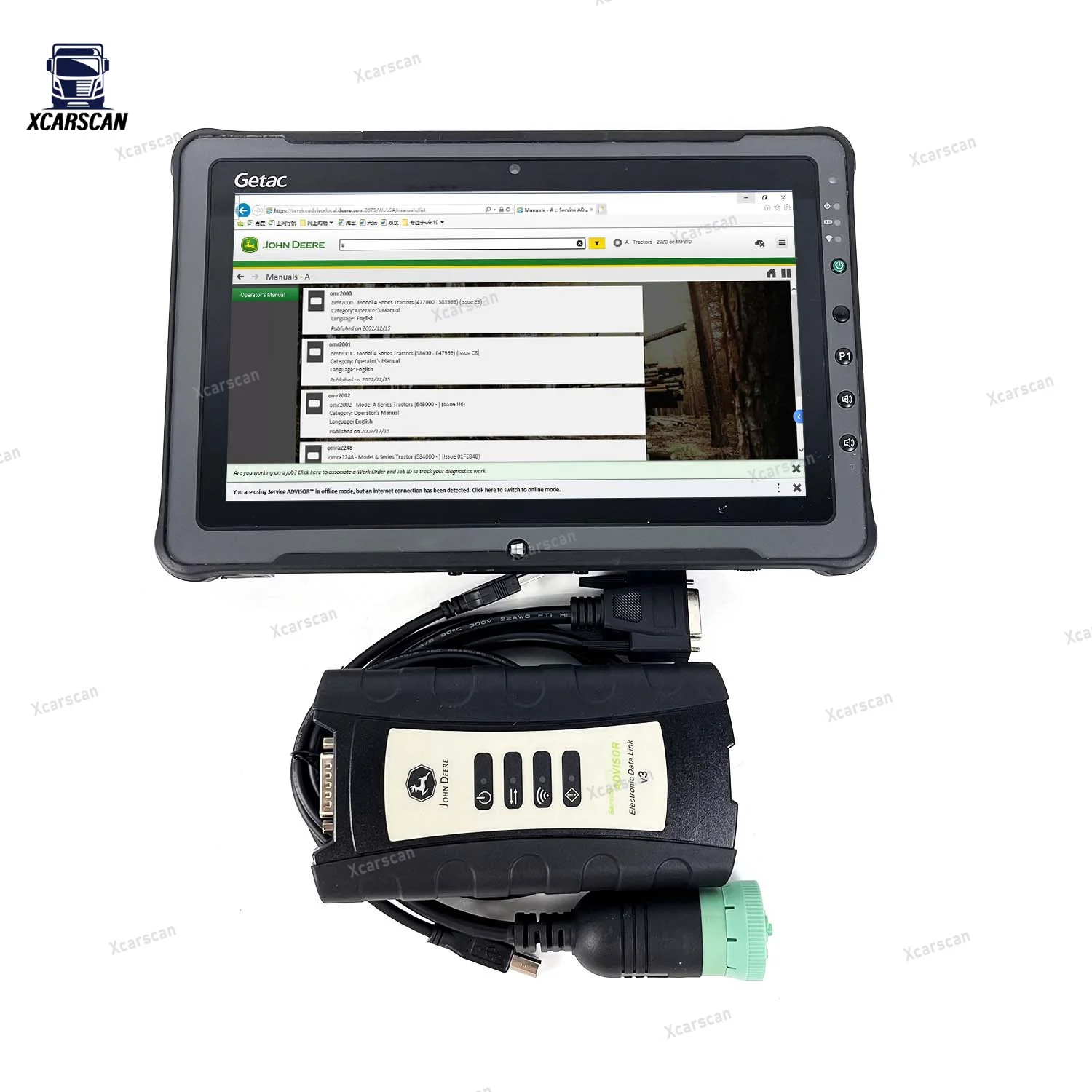 V5.3 Version Service EDL V3 Advisor Electronic Data Link Construction Agriculture Diagnostic Tool+Xplore tablet