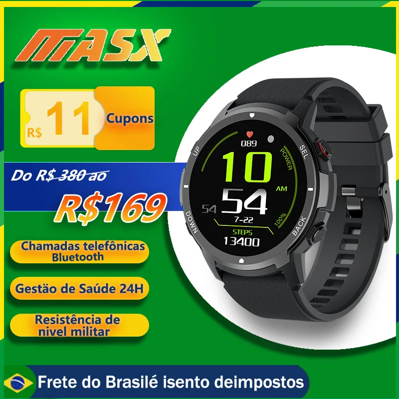 smart watch 2024 MASX S52 Watch 1.39'' HD Display Hi-Fi Phone Calls Military-grade Toughness for Men