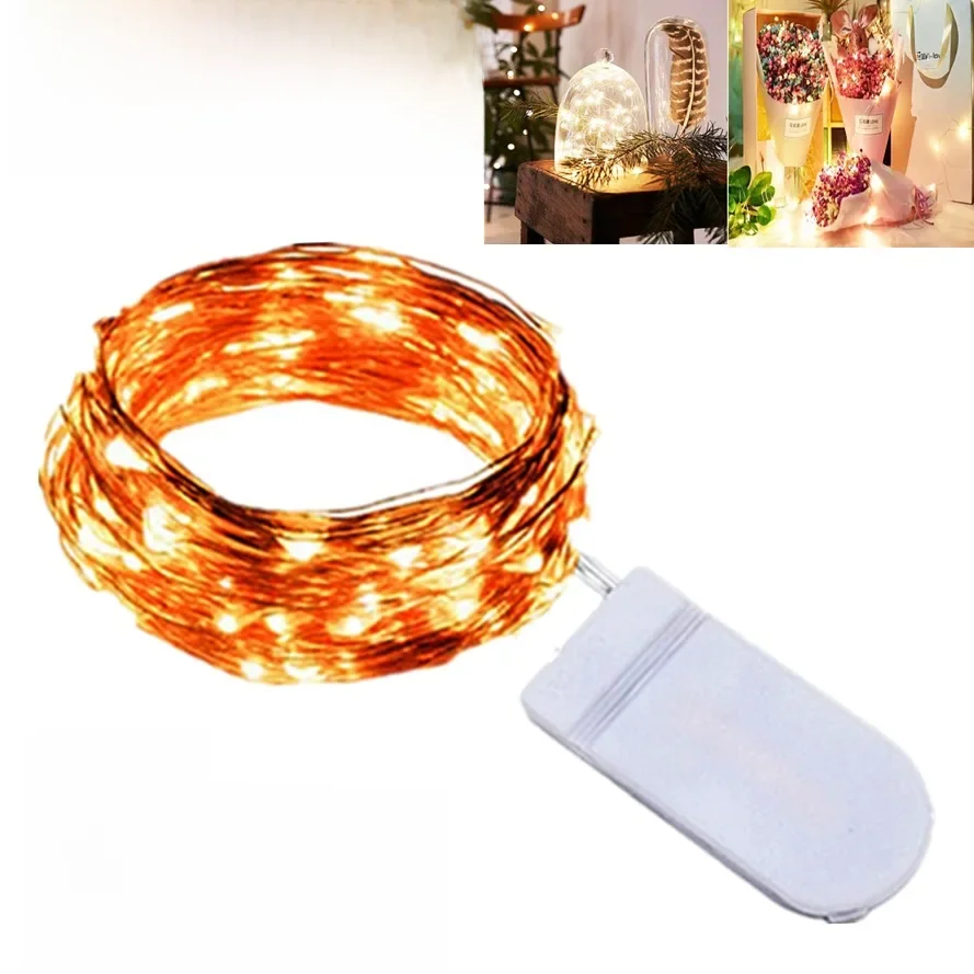 Copper Wire LED String Lights, Fairy Light, Guirlanda ao ar livre, Luz do casamento, Casa, Natal,