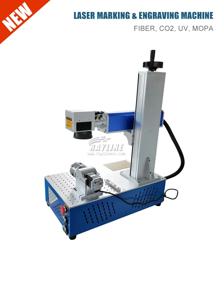 20W 30W 50W Jewelry UV Plastic Marker Optional Rotary 3D DIY Gold Steel Engraving Cutting Fiber Laser Marking Machine for Metal