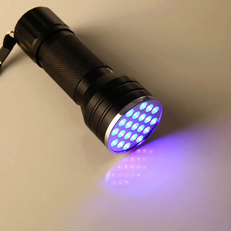 21 LED UV Ultra Violet LED Flashlight Blacklight 395 NM Inspection Lamp for Pet Kitchen Bathroom Stains Scorpions Finder