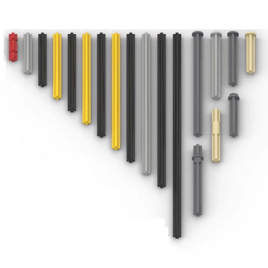 Pièces de haute technologie 20 pièces/lot, blocs de construction à axes transversales MOC, accessoires compatibles avec les pièces Lego 6587/24316/15462/3737/3706