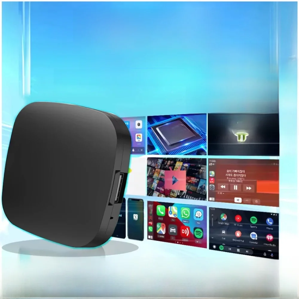 Android 13 Carplay AI Box Wireless Android Auto Smart TV Box For Youtube Netflix Toyota Mazda Hyundai Haval GMC Ford MG VW Kia — zdjęcie 2