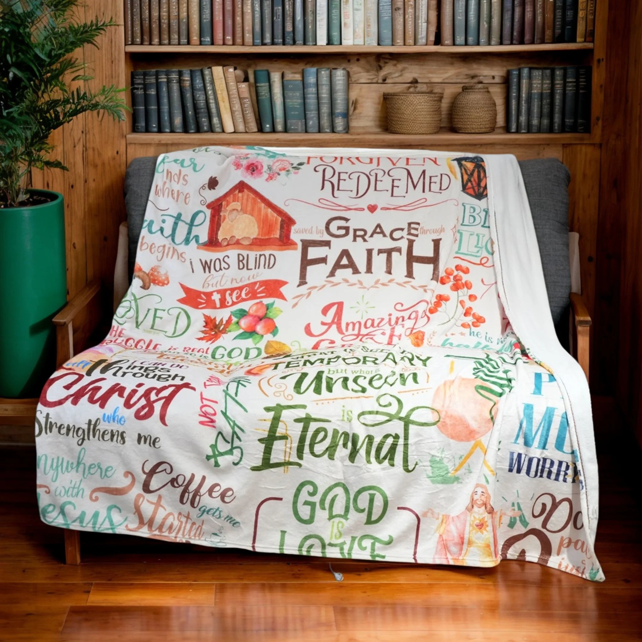 بطانية آية الكتاب المقدس للنساء - رمي مسيحي من القطيفة الناعمة، هدية تشجيع لعيد الأم أو عيد الميلاد أو مناسبة جيدة #2