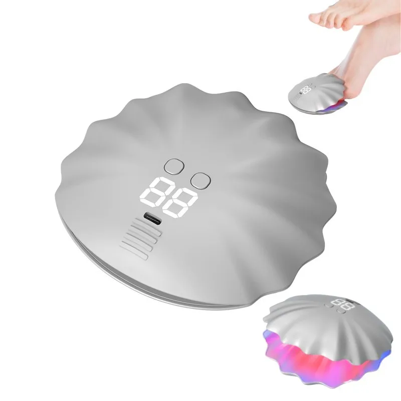 Portable Nail Care Light Device Red Blue LED Toenail Fingernail Care Tool 3 Nails at Once Digital Display Timer Home Manicure Pedicure Light Care Device for Discolored Rough Nails Men Women Compact Hand Foot Nail Beauty Care