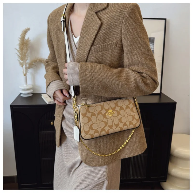 حقيبة يد نسائية كلاسيكية كاجوال نمط التنقل حقيبة كتف حقيبة يد بسيطة حقيبة هاتف عصرية متعددة الاستخدامات حقيبة كروس ذات علامة تجارية