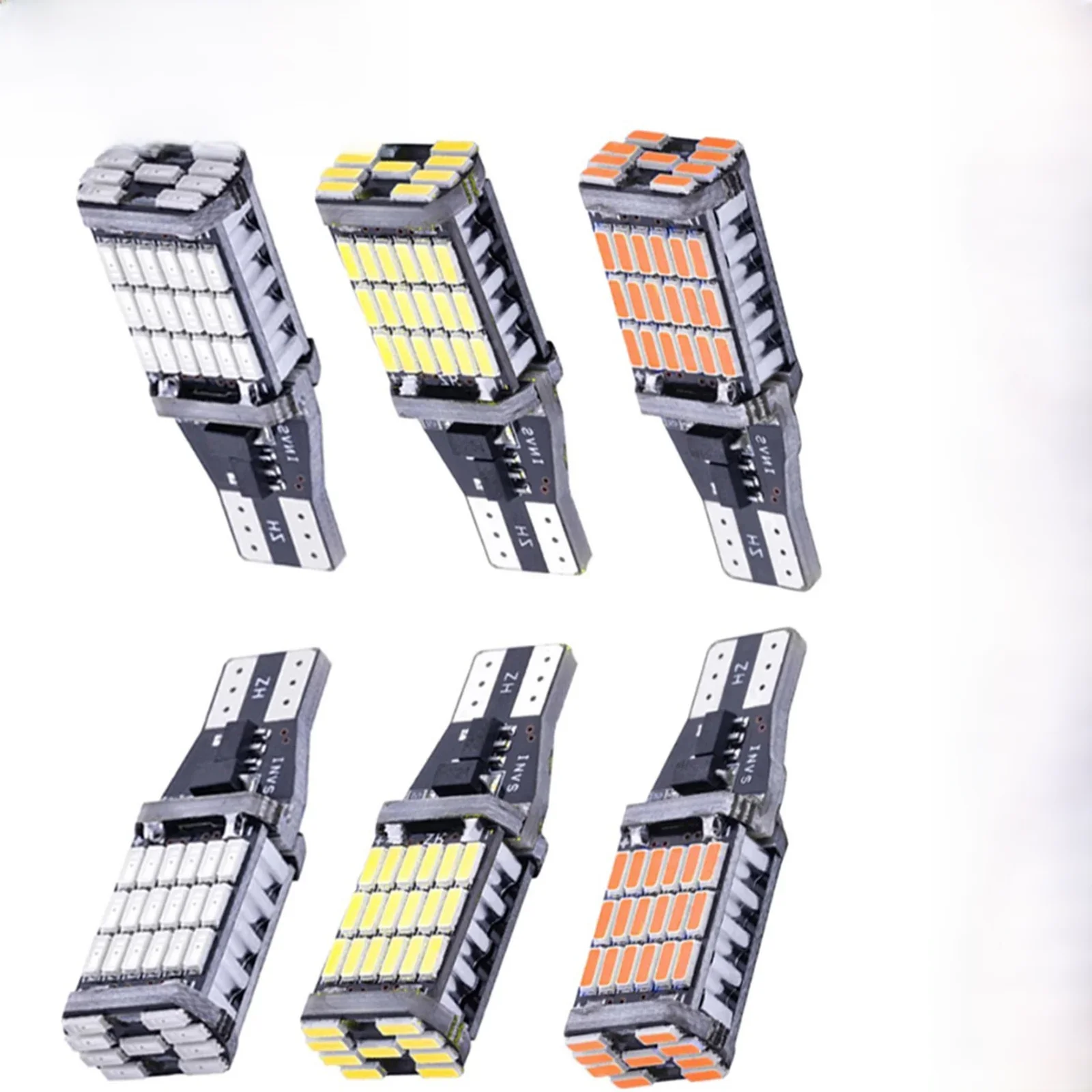 2 pièces DC 12V Mini 3W T15 indicateur LED automobile ampoule de maïs frein de voiture universel clignotant de recul rouge bleu jaune vert