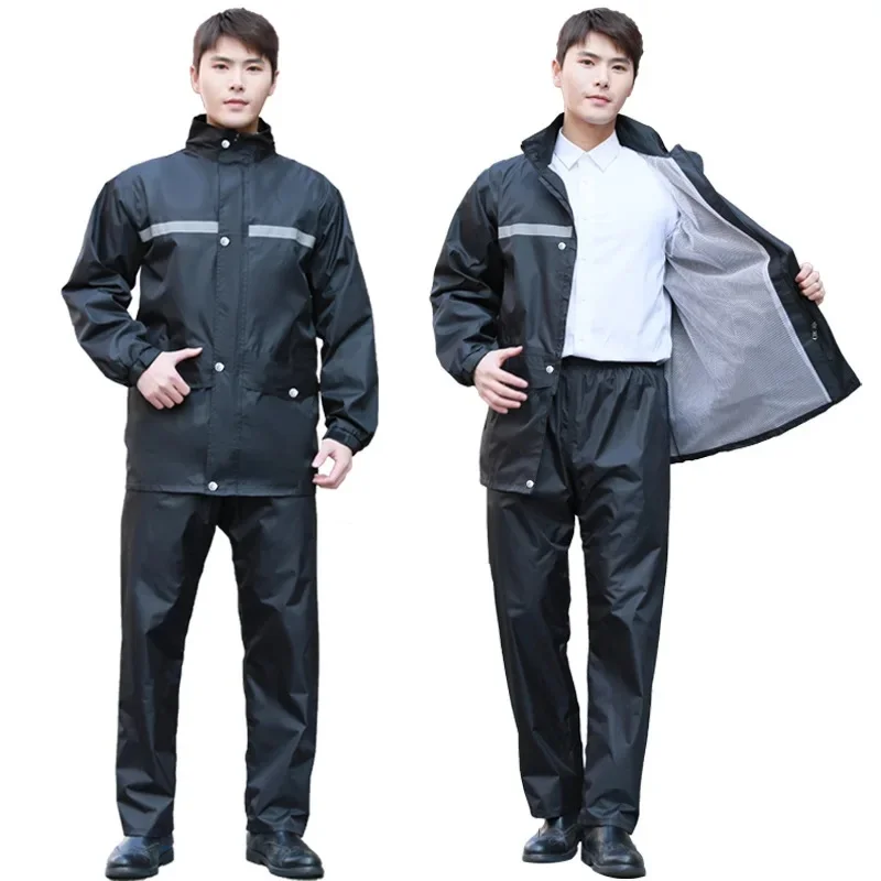 AliExpress NONE Raincoat and Rainpants Suit Full Body Rainstorm Prevention Electric Bicycle Motorcycle Takeaway Riding Reflective Split Raincoat