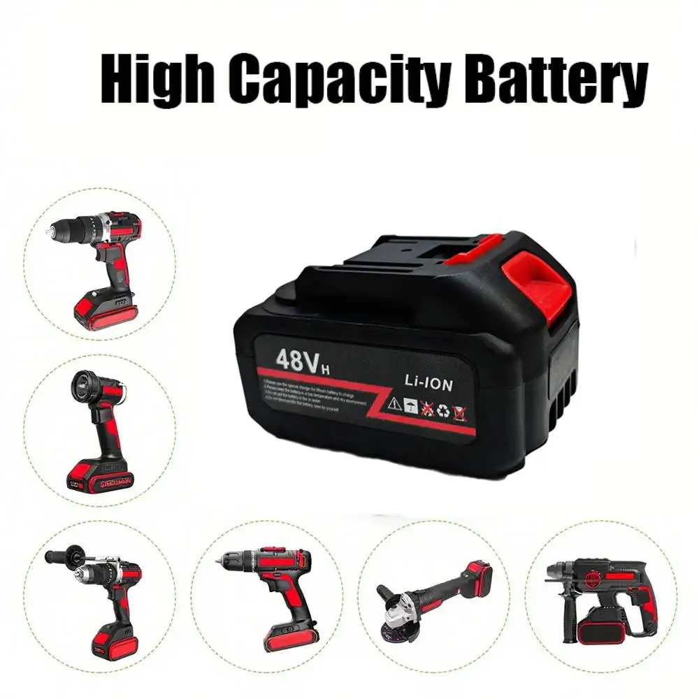 21V Rechargeable Lithium Battery 48VF 12000mAh Battery High Capacity Power Tool Replacement Battery for Chainsaw Wrench Scissors