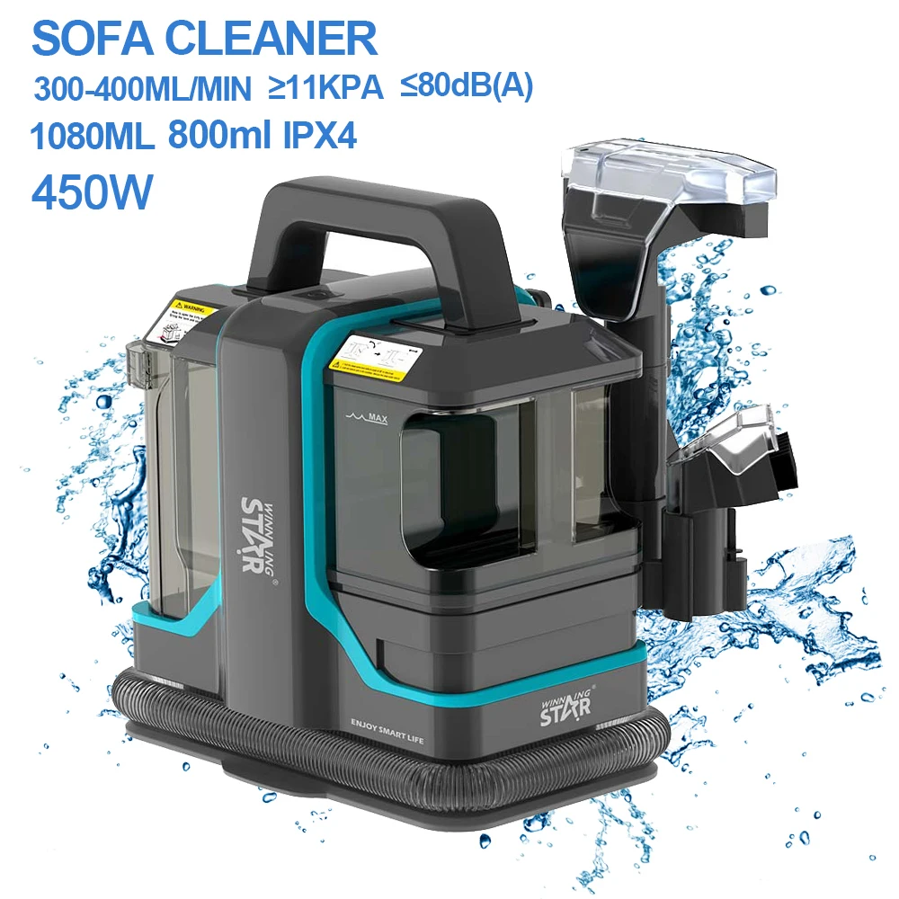 Spot Cleaner 750W 11/15KPa Handheld Tapijtreiniger voor Bank Gordijn Spray Zuig Geïntegreerde Machine Huishoudelijke Schone Machine