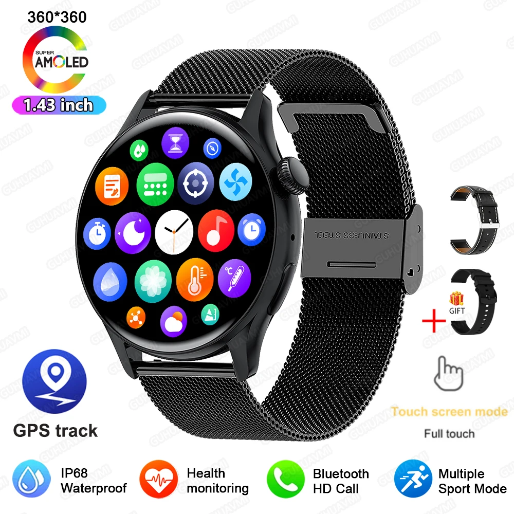 2026 Nieuwe Smartwatch Dames 1.43" Ultradun AMOLED HD Scherm Sport Fitness Armband Aangepaste Wijzerplaat Spraakoproep Dames Smartwatch