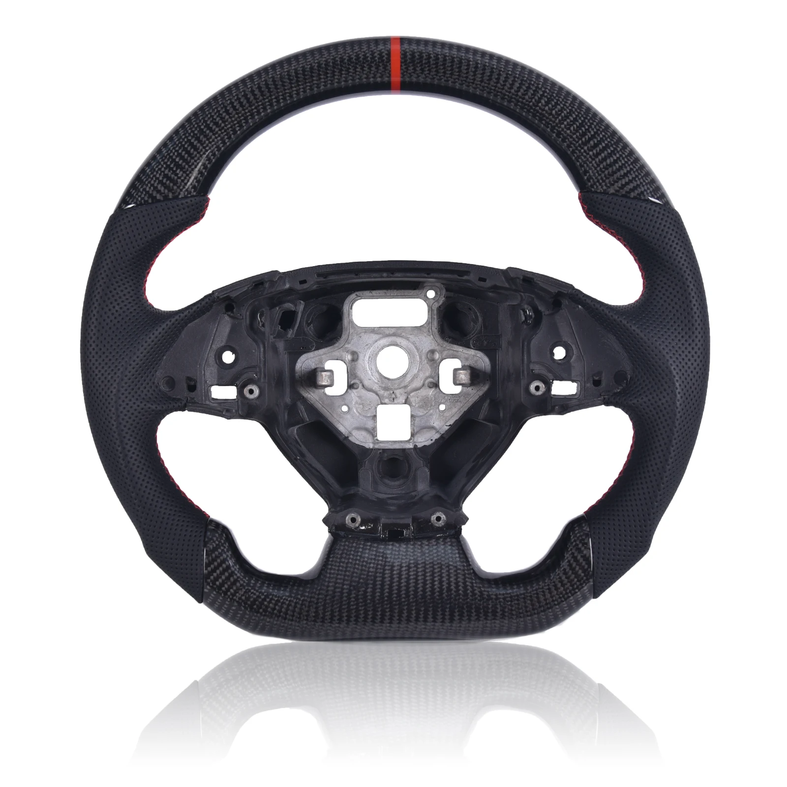 Carbon Fiber Steering Wheel with Chevrolet Leather for Camaro