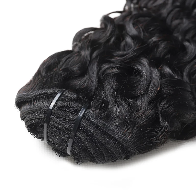 Water Wave Clip In Hair Extension Human Hair Brazilian Remy Human Hair Clip In Extension 120g 8Pcs/Set Natural Color 8-26 Inches