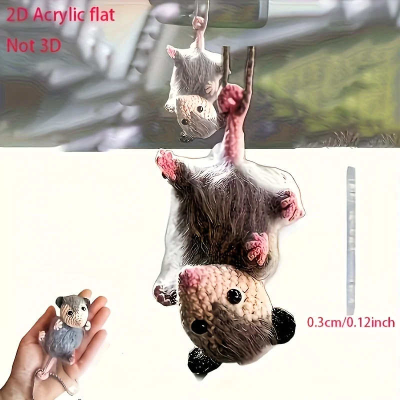4-Pack of 2D Flat Crystal Humorous Mouse and Sock Charms for Car Keychains – Cute Cartoon Mouse with Sock Design, Durable 2D Acrylic Car Rearview Mirror and Dashboard Decorations, Perfect Gift Choice for Christmas, Thanksgiving, Father's Day, Mother's Day, Great Holiday Gifts, Fun Design, Playful Decorations, Bright Colors, 2D Flat Style
