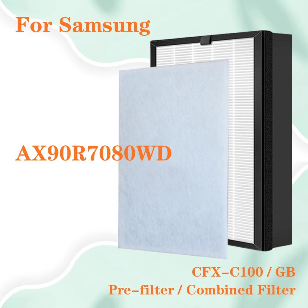 For Samsung AX90R7080WD AX90T7080WD CFX-C100 / GB Air Purifier  Replacement HEPA Filter and Activated Carbon Filter