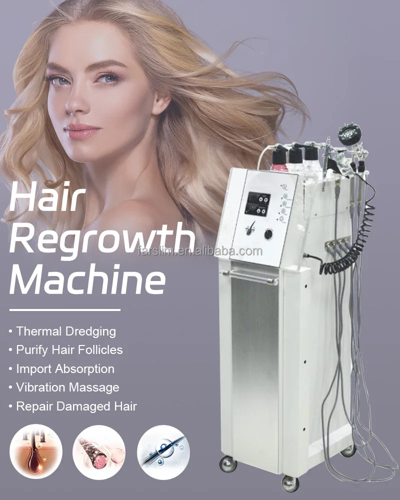 2025 Hot Sales!! 5 in 1 Electric Hair Scalp Treatment Bubble Hair Scalp Massage Hair Regrowth Device for Beauty Salon/Spa