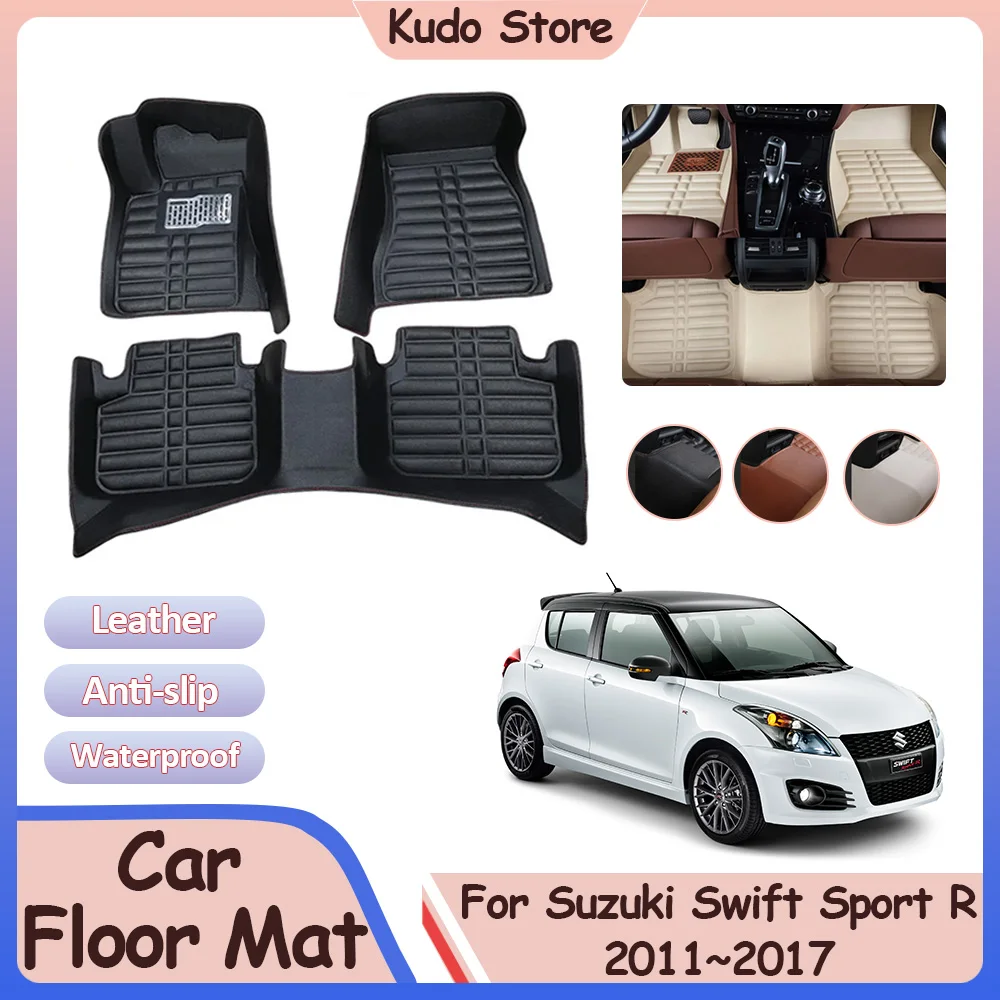 

Car Floor Mat for Suzuki Swift Sport AZG416 R 2011~2017 Foot Parts Pad Custom Leather Panel Liner Carpet Rug Interior Accessorie