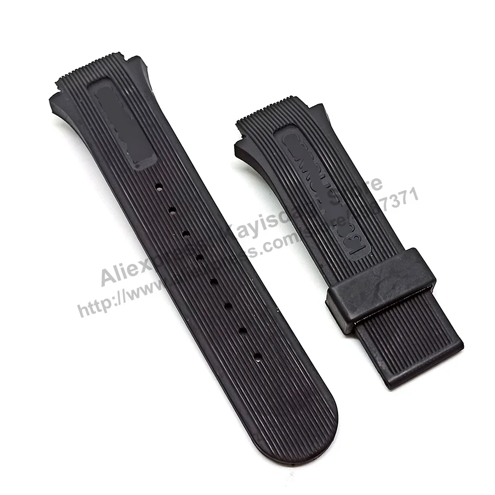 18mm Black Rubber Replacement Watch Band / Strap compatible for Cerruti 1881 68311