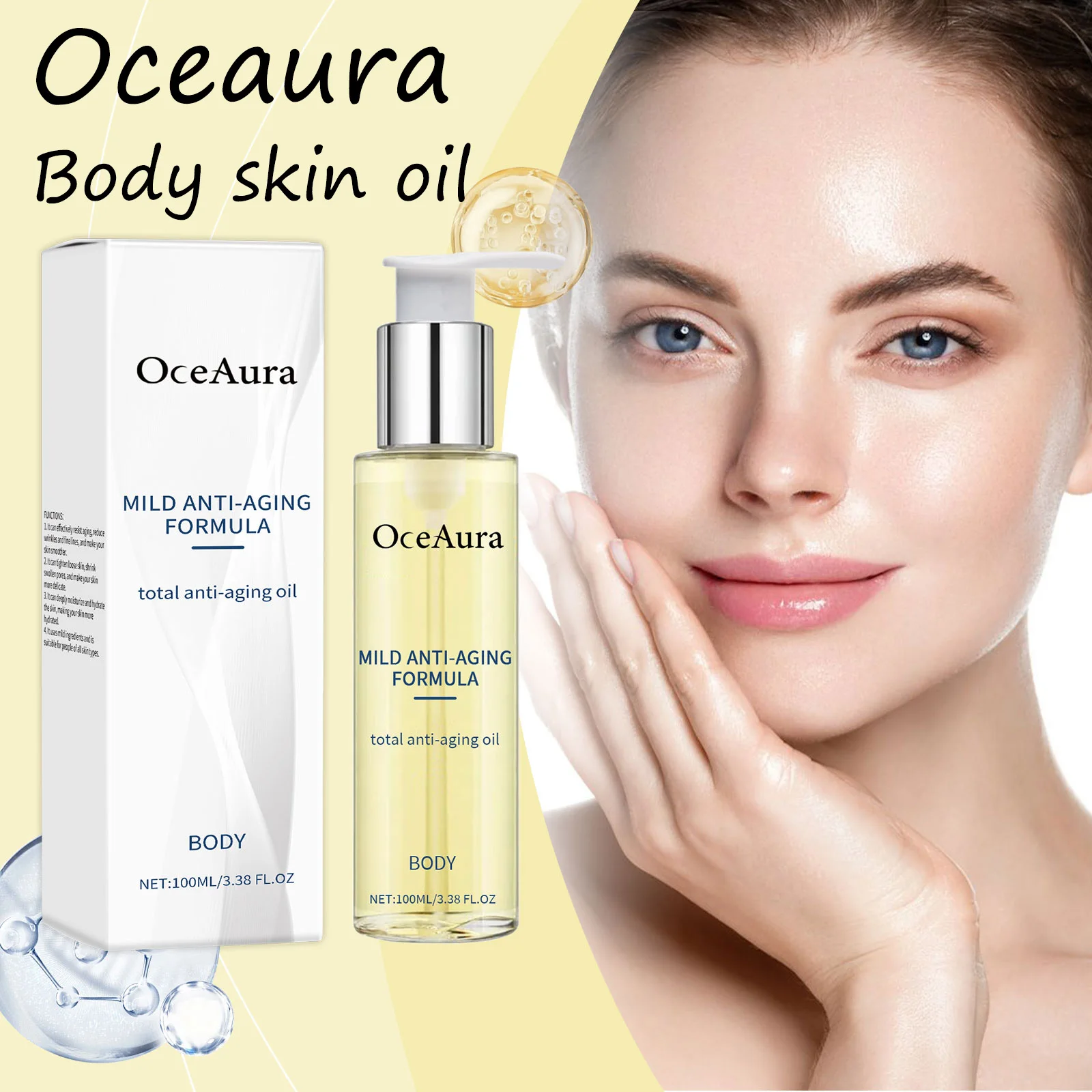 

Oceaura Body Skin Care Oil Mild Nourishing Prevent Aging Remove Wrinkles Improve Smoothness Pore Shrink Hydrating Body Oil