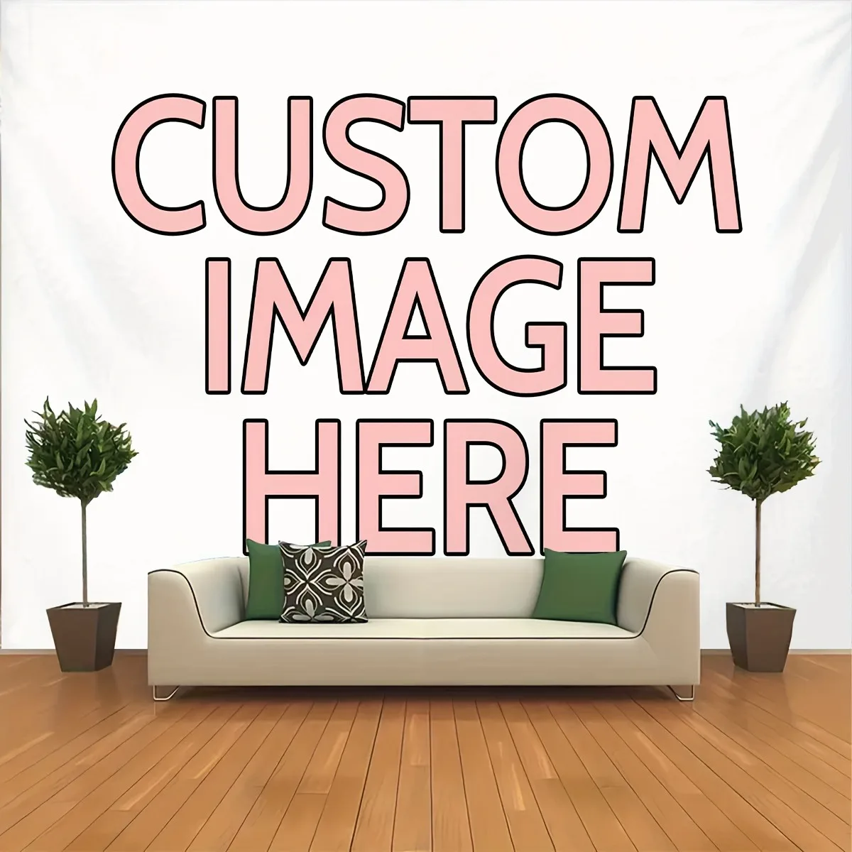 Custom Personalized Tapestry Background - 2D Flat Printing, Includes Text, Photos, and Logos, Perfect for Birthday