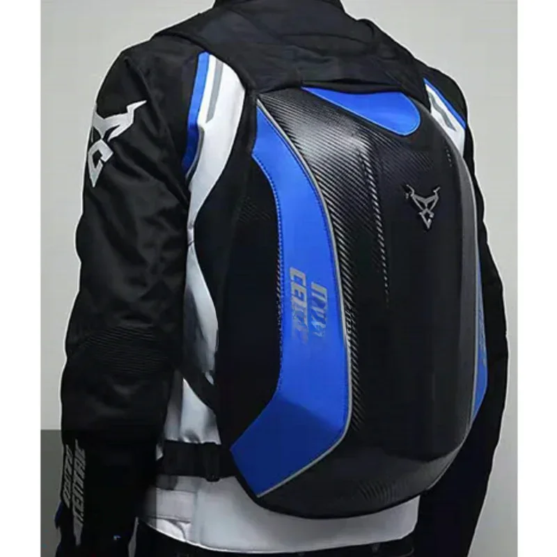 Heren koolstofvezel motorhelmtas waterdichte moto rugzak uitbreidbare motorbagage koffer reistas 30-48l - afbeelding 2