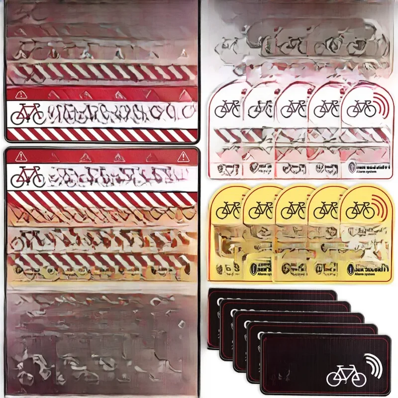 AliExpress 1/2set Bicycle GPS Sticker Scooter Motorcycle Anti-Theft Warning Sticker Tracking Reflective Waterproof Paster Bike Accessories
