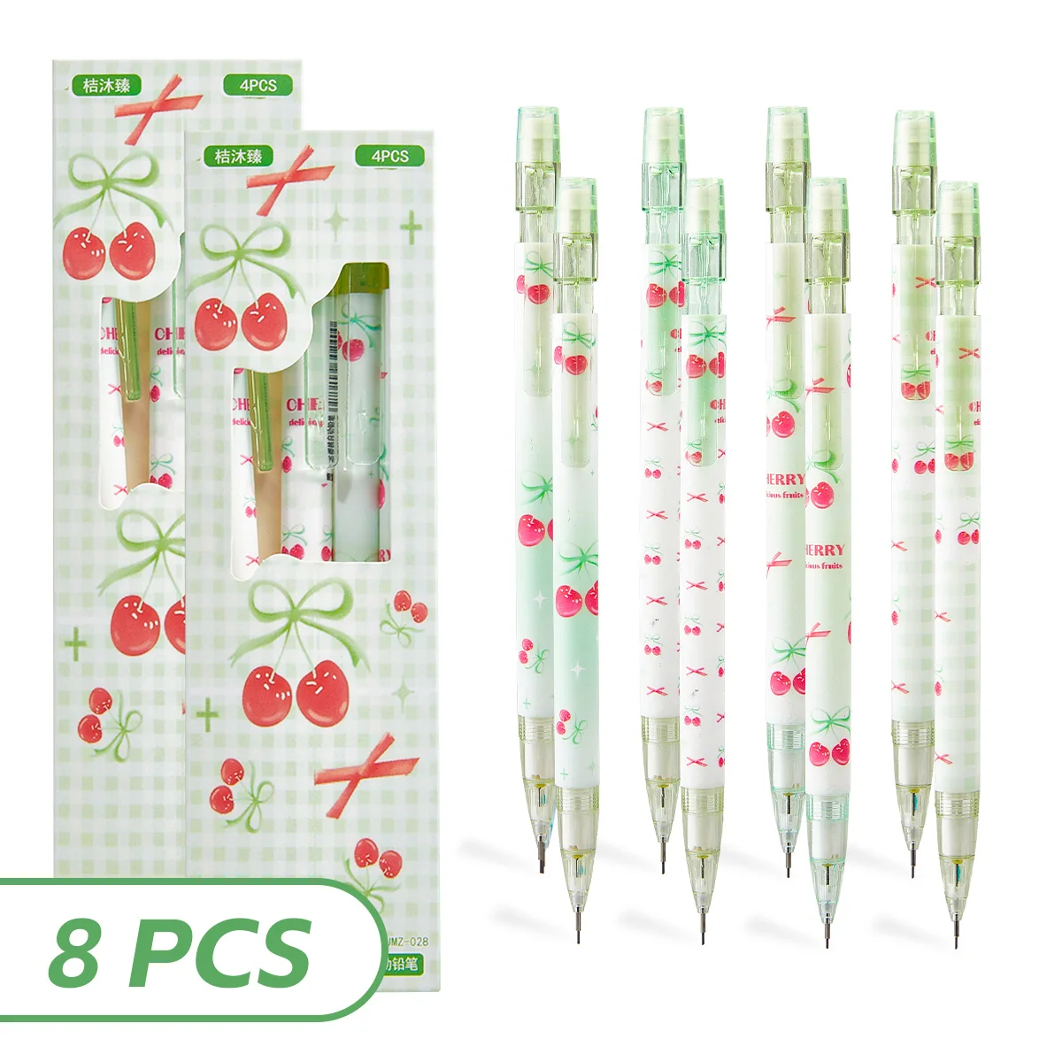 4/8Pcs 0.5mm Mechanical Pencils with Eraser Smooth Writing Erasable Press Automatic Pencil School Office Supply Student Statione