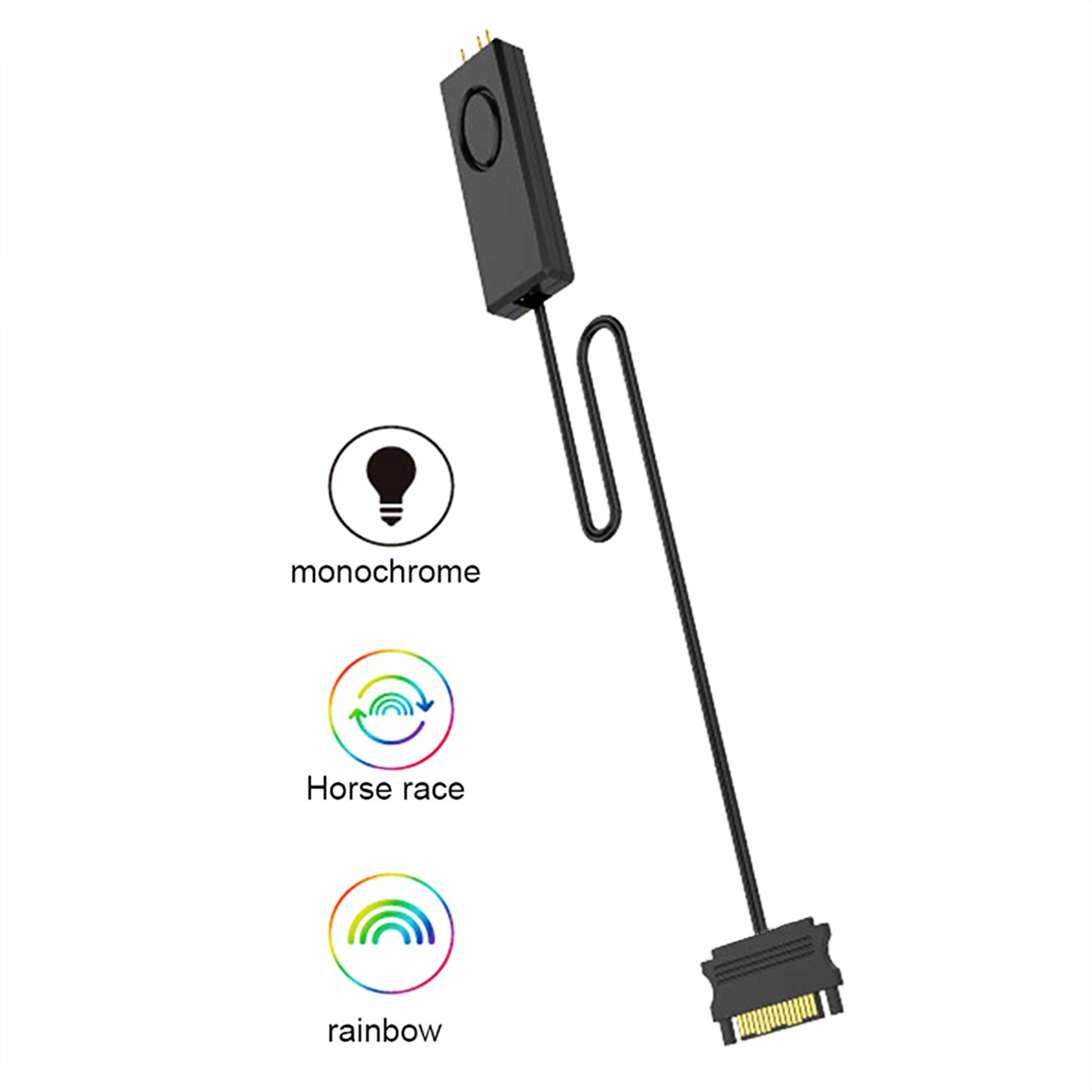 1/2 Piezas Adaptador AuyiHomu ARGB SATA a 3PIN para Control de Iluminación LED ARGB en Cajas de PC