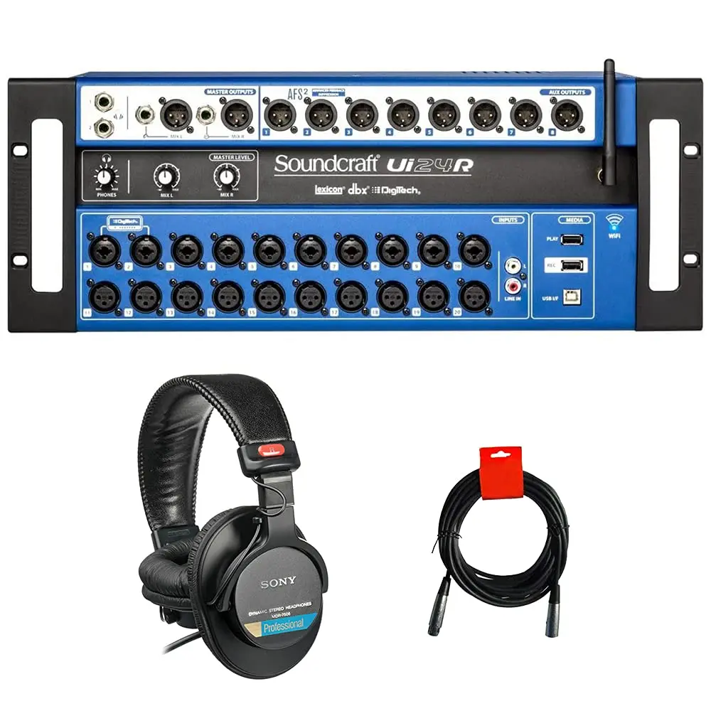 Free Shipping For Soundcraft Ui24R 24-Channel Digital Mixer Multi-Track USB Recorder With Wireless Control