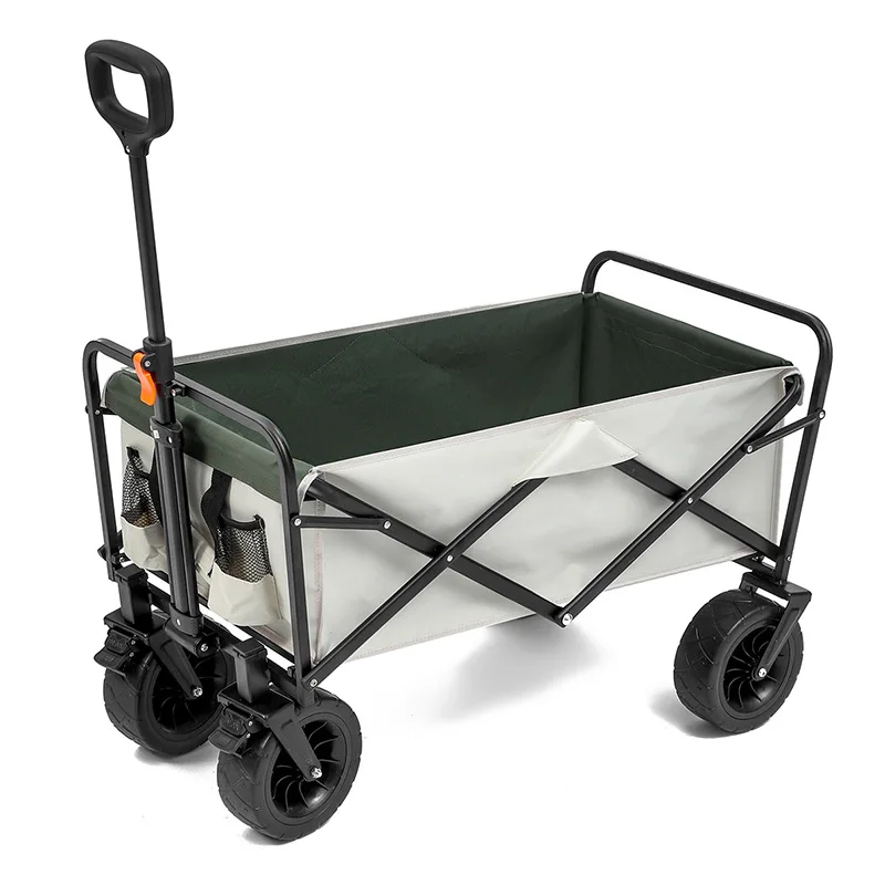 

Outdoor Netflix camping folding fast storage cart four-wheeled shopping cart cart camping table