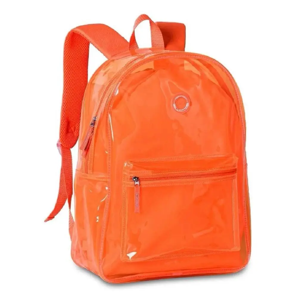 Mochila Neon Transparente Com Bolsa Removível Clio Juvenil - Clio Style