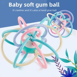 Babys pielzeug | Baby Soft Gum Ball | Es ist Beißring und es ist auch ein Handball | Beißring für 6 bis 12 Monate Baby